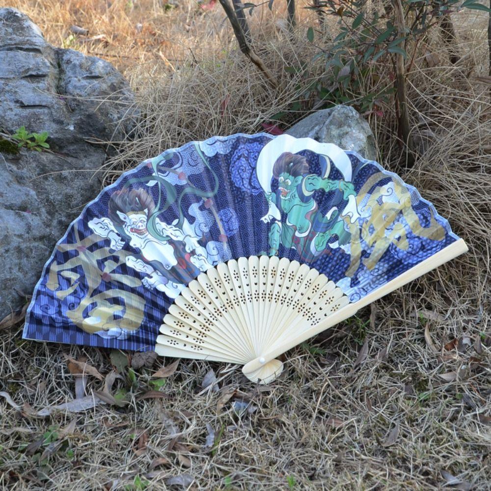 Vintage Japanese Style Folding Fan Paper Fan Props Fan Portable Dance Hand Fan  Home Decoration