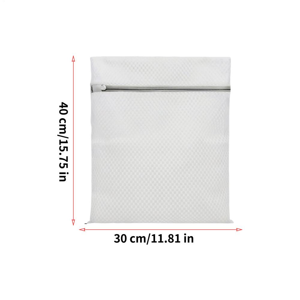 3Pcs Laundry Bag Reusable Mesh Wash Bag with Non Rust Zipper Clothes Protection Net Washing Machine Mesh Washing Bags