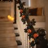 Reusable Artificial Black Rose Vine Flexible Spooky Gothic Wreath  Staircase Handrail