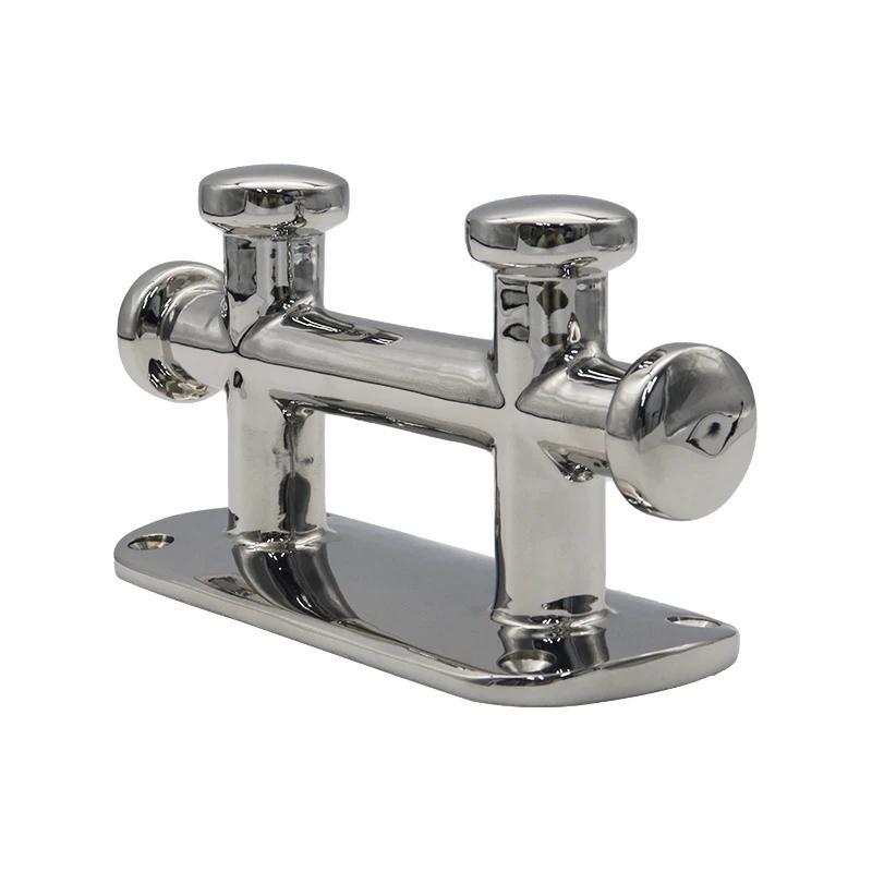316 Stainless Steel Double Cross Boat Bollard Cleat Durable Marine Hardware Boat Accessories Mooring Column Cable Pile Mooring Pile
