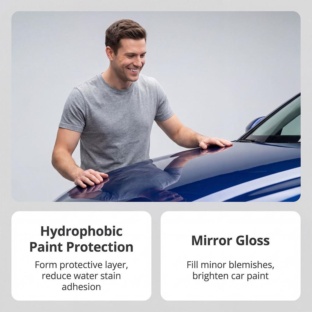 Keramische coating voor auto's, lakoppervlak met waterafstotende eigenschappen, snelle afdichtingsspray die de autolak verjongt, 120 ml