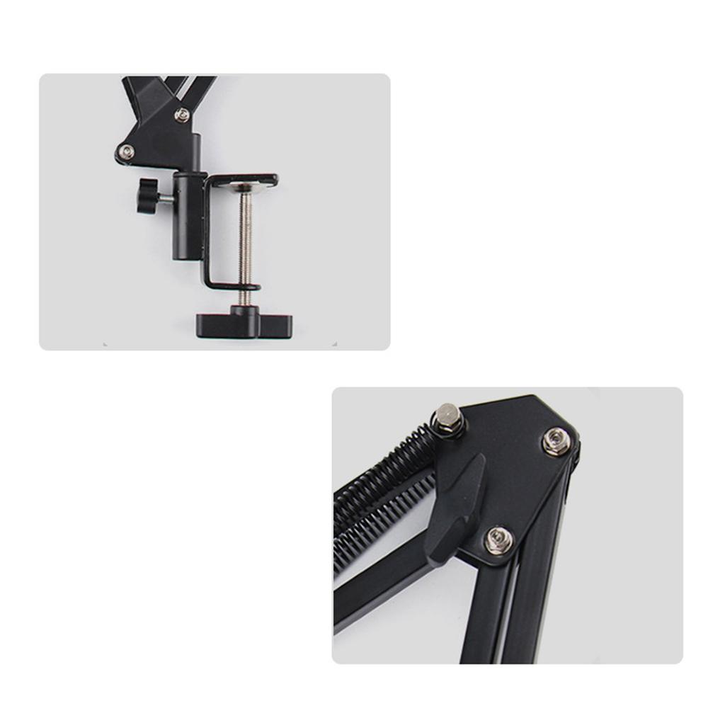 Microphone Arm Stand Adjustable Suspension Boom Scissor Mic Stand Microphone Desk Mount Stand with Mic Clip