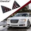 2x Line Boczne Osłony Przeciwsłoneczne Kratki Wentylacyjne Listwy Dekoracyjne Do Chrysler 300/300C Czarny Czerwony