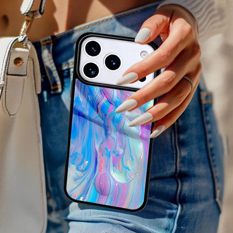 Holographic Dope Trippy Print Phone Case For iPhone 17 Air 14 15 13 12 Max Cover For Apple 14 15 16 16e 11 Pro Max Plus