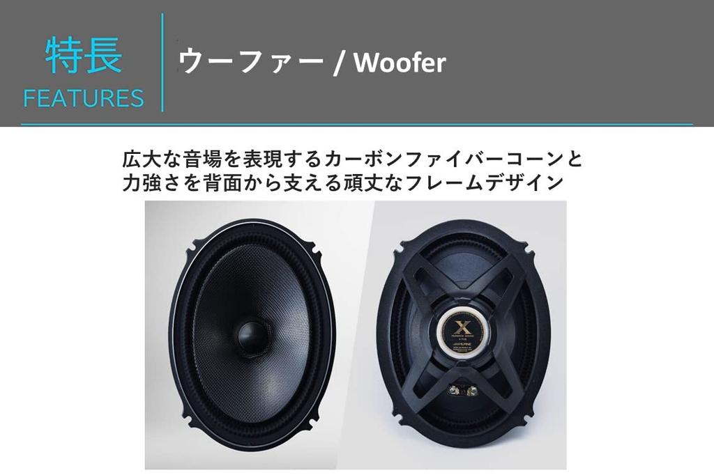 Alpine 7x10 Inch Separate Speaker (ALPINE) 2-Way X-711S