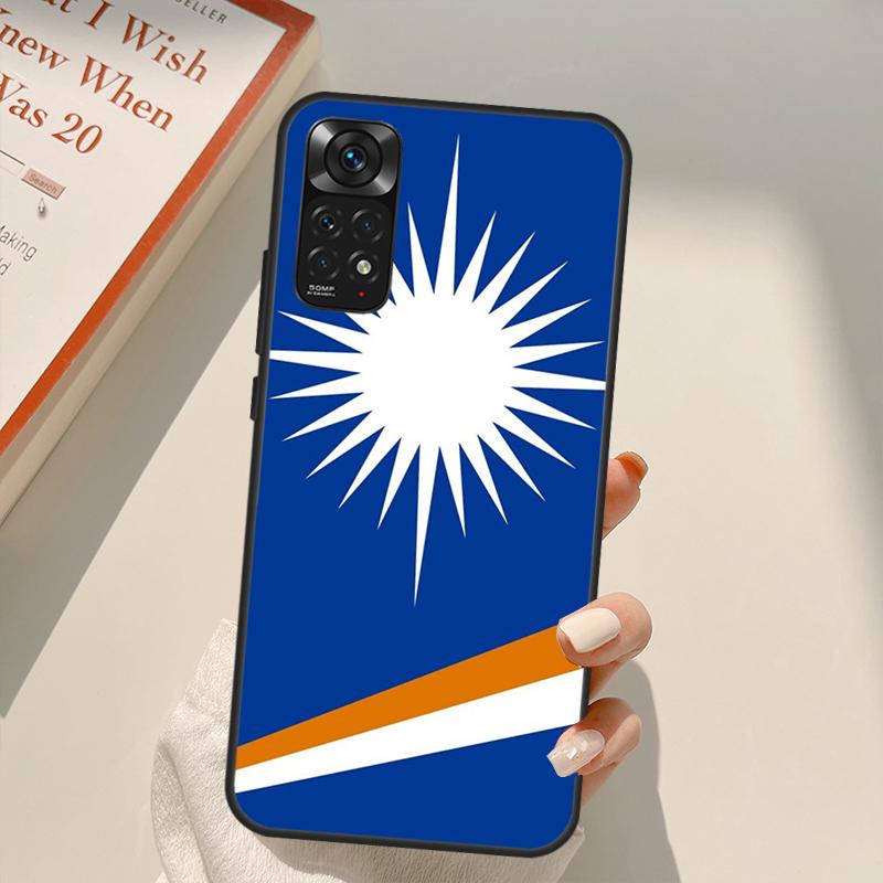 Marshall Islands Flag Case For Xiaomi Redmi Note 11 Pro 8 9 11S 10S 9S Note 10 Pro Cover For Redmi 10 10C 9A 9C