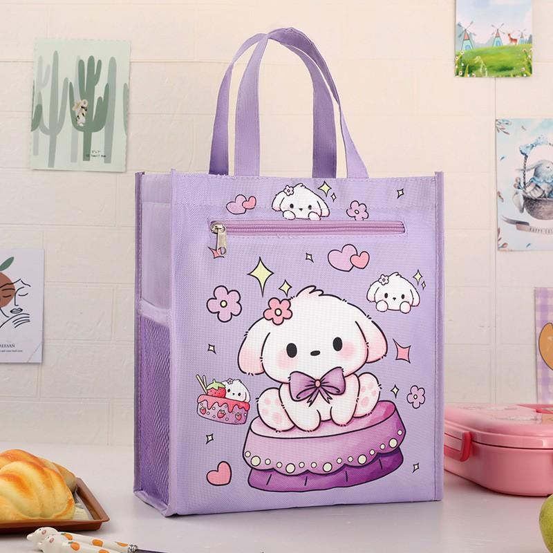 Large Insulated Lunch Bag Kids Waterproof School Meal Carrier Reusable Bento Tote Boys Girls Cartoon Style