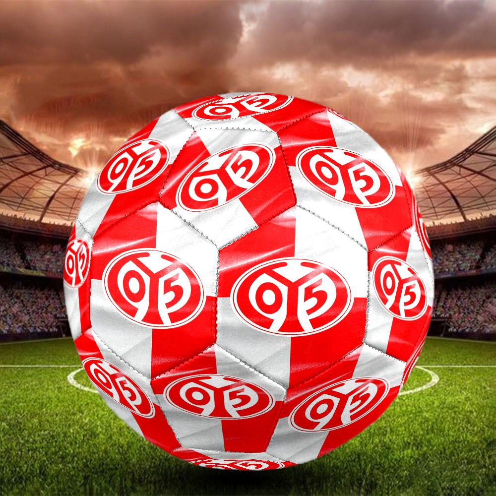 05 1FSV Mainz 05 Größe 5 Fußball, Standard-Spielball für Sportspiele und Mannschaftstraining, Ideales Geschenk für Fußballfans