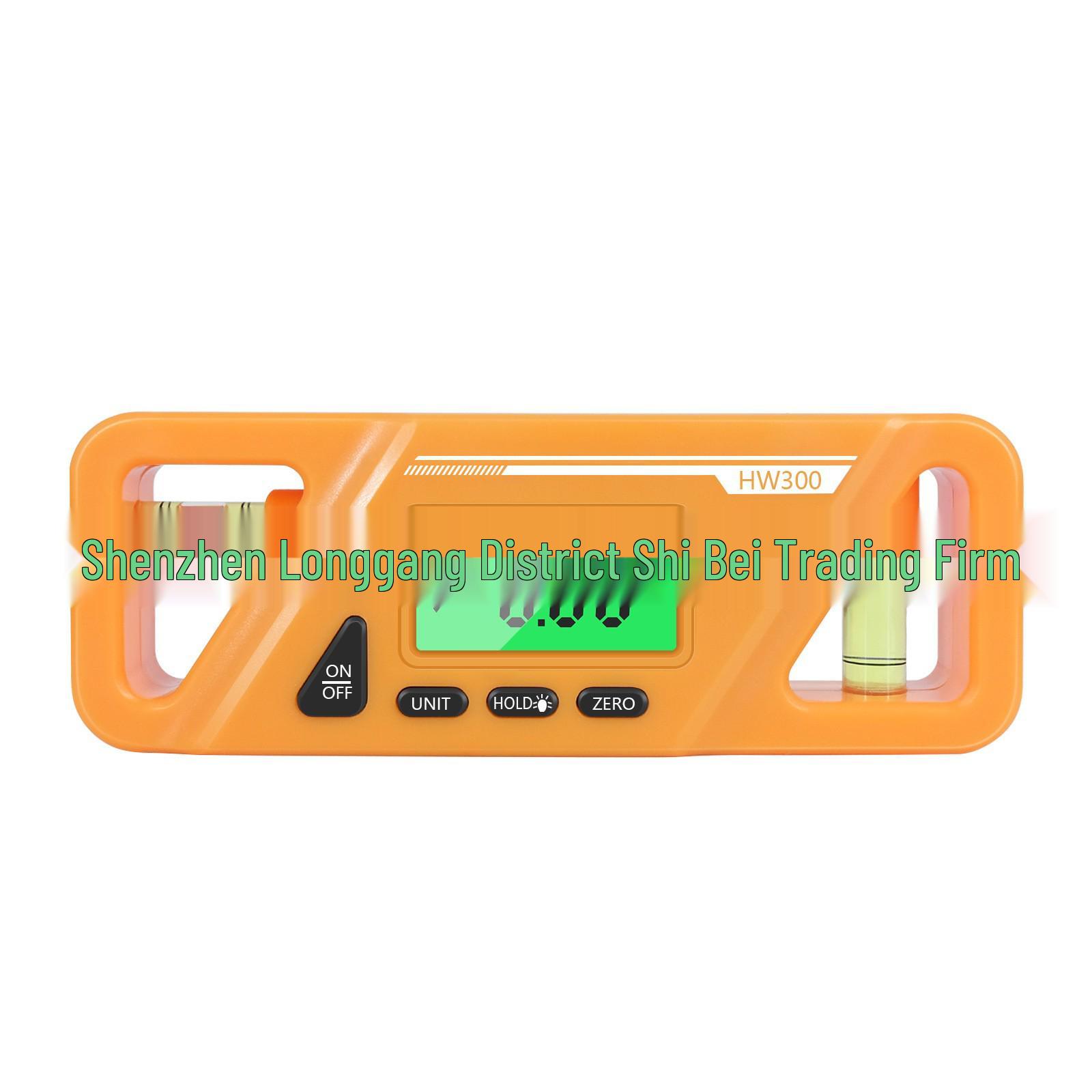 Цифровой угломер-инклинометр и спиртовой уровень, искатель угла жёлтый