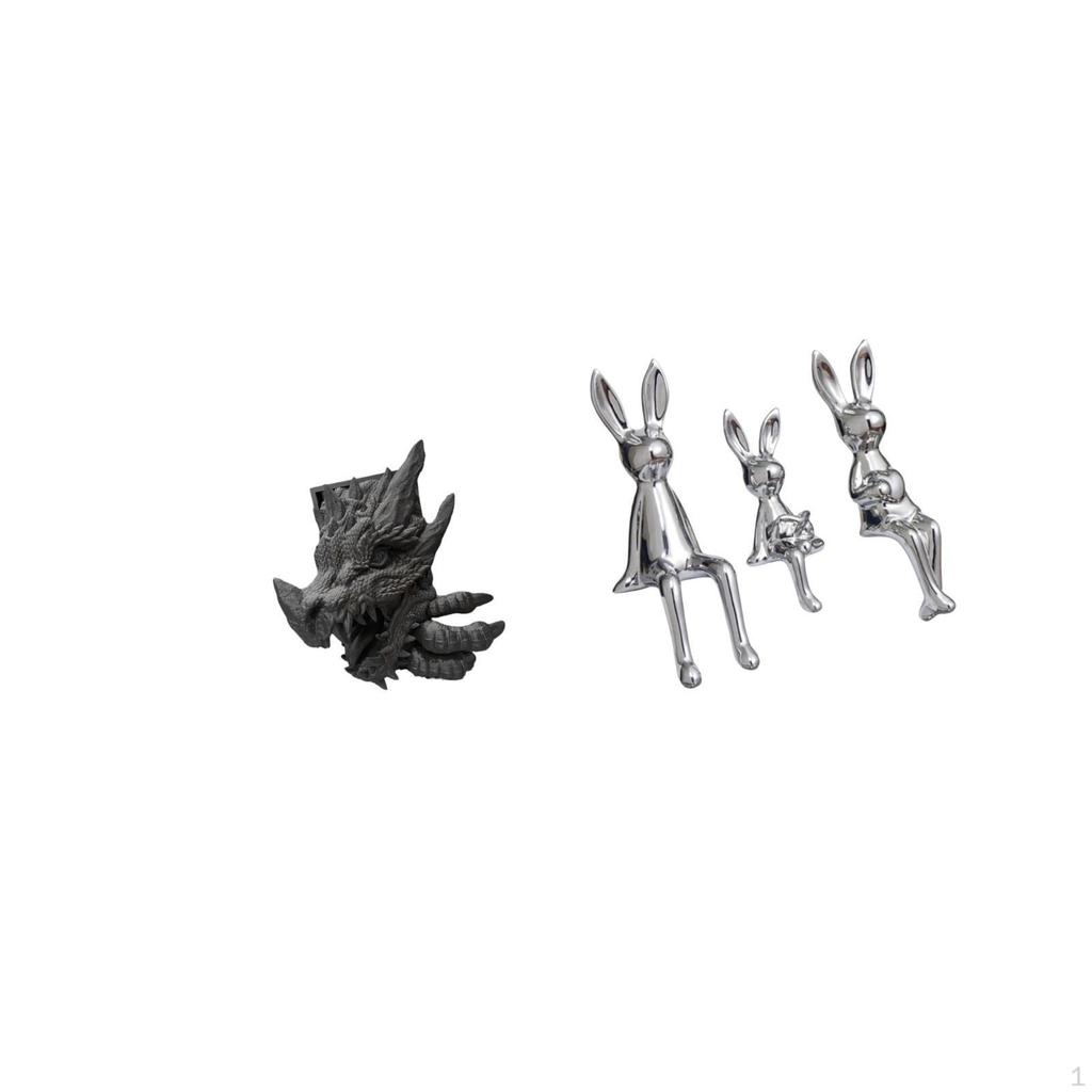 Bunny Bookend Holder Decorative Support Sculpture for Bookshelf Cabinet Living Room Table