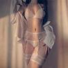 5Pcs Sexy Erotic Lingerie Sets!Lace Bra Set Garter Belt Whit Stockings Set for Women,Lace Bra+Panties +Stockings +Garter Belt Suspenders Lingerie Sets