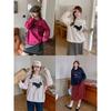 Maxi Chubby plus Size Print round Neck Long Sleeves Sweatshirt Women's Autumn Plus Size Ladies Loose Slim Looking Casual Hooded Top