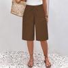 QICED Women's Fashion Casual Solid Color Print Pants & Capris