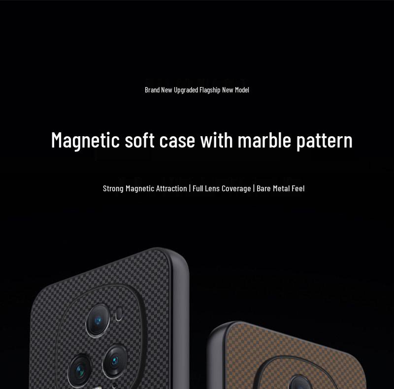 Honor Magic 5 Full Coverage Anti-drop Protective Case with Magnetic Buckle, Textured Design for Men & Women