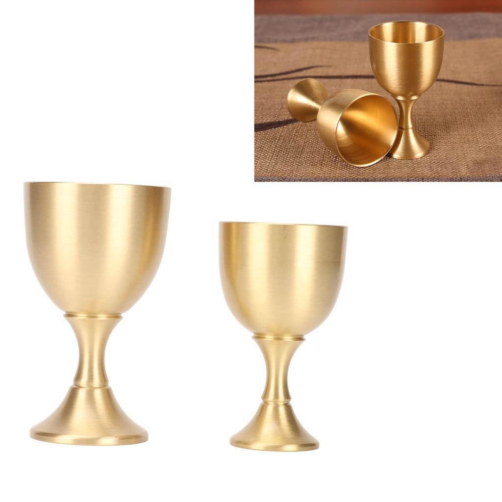 Vintage Goblet Chalice Gold Finish Small Wine Glasses Table Decoration for Party Wedding Graduation Anniversary Christmas