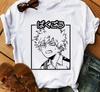 Japanese Anime My Hero Academia Graphic Fun Print T Shirt Fashion Women Retro Cotton T-shirt  Summer Loose Y2K Top T-Shirt