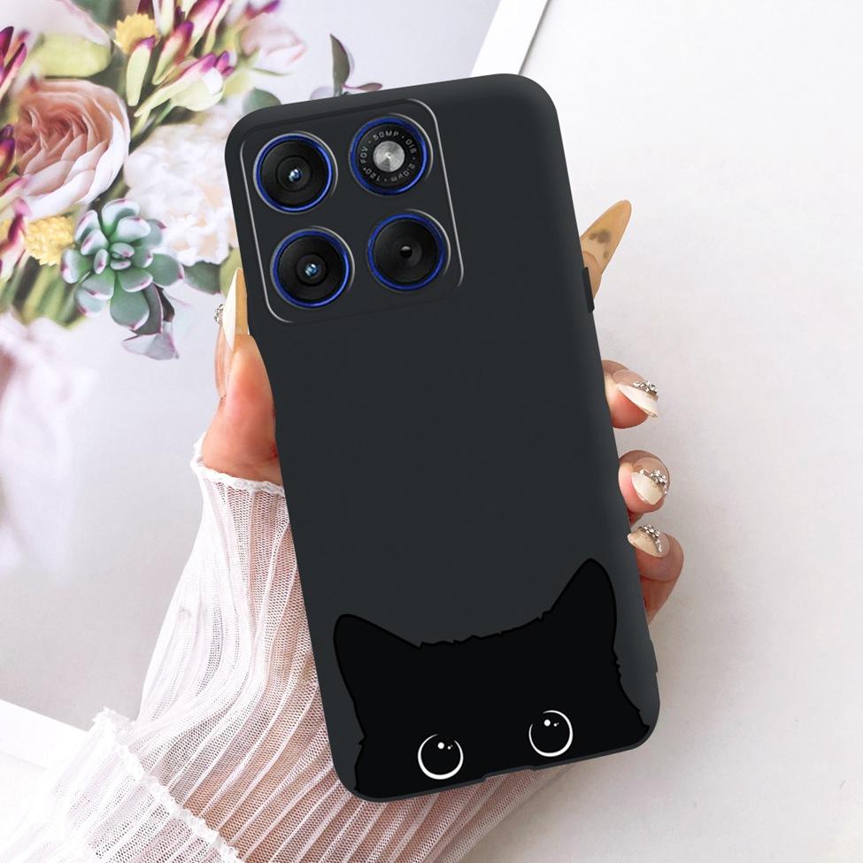 Für Motorola XT2601-2 Hülle Für Motorola Edge 70 Abdeckung Ästhetisch Mode Schmetterling Niedliche Katze Cool Bemalt Weiche Handyhülle