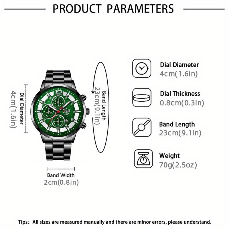 Mode Herren Edelstahl Uhr Luxus Kalender Quarz Armbanduhr Herren Business Uhren für Mann Leuchtende Uhr