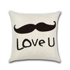 Valentine'S Day Pattern Decorative Pillowcases Couple Cotton Linen Throw Pillow Case Pillowcase Kussensloop Almohada Zt236