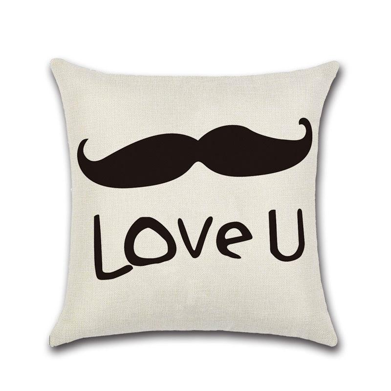 Valentine'S Day Pattern Decorative Pillowcases Couple Cotton Linen Throw Pillow Case Pillowcase Kussensloop Almohada Zt236