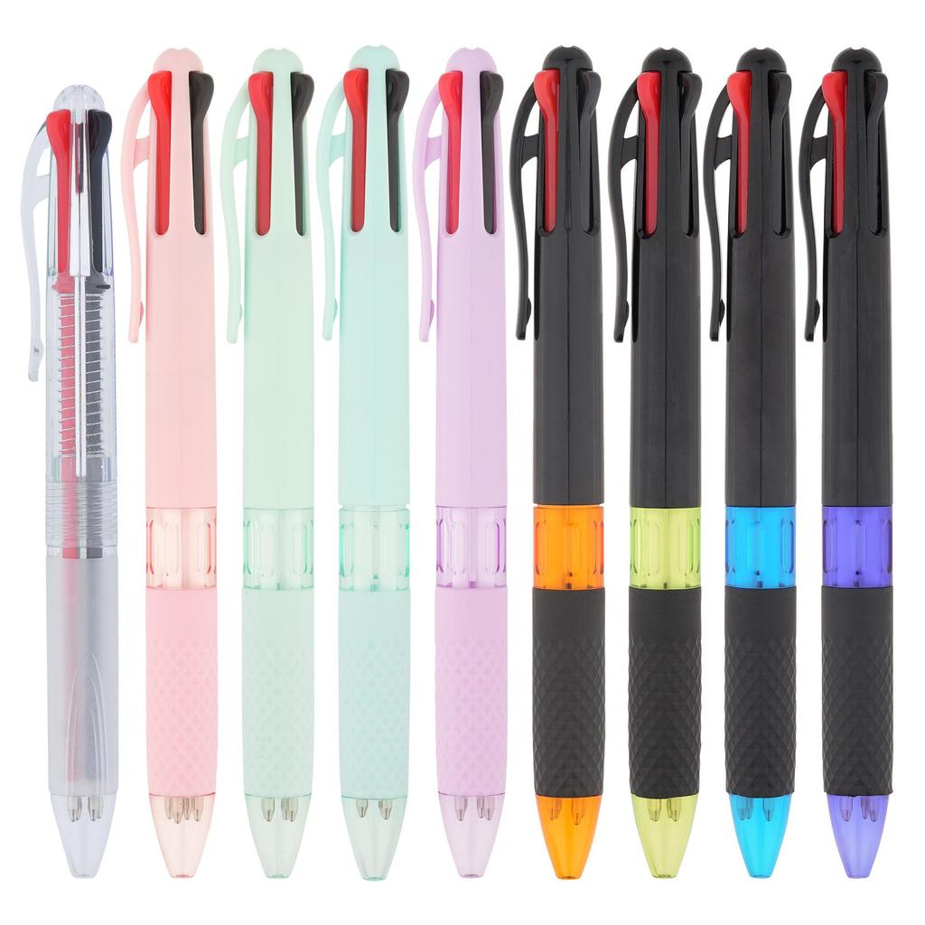 4-in-1 Multi-Color Ballpoint Pen, 0.7mm, High-Value Multifunctional Office Writing Tool