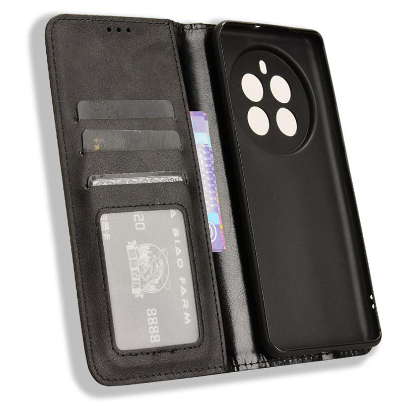 For Realme 12 4G/12+ 5G/Narzo 70 Pro 5G/Narzo 70 5G/P1 5G/13 4G Wallet Case Viewing Stand Leather Retro Texture Phone Cover