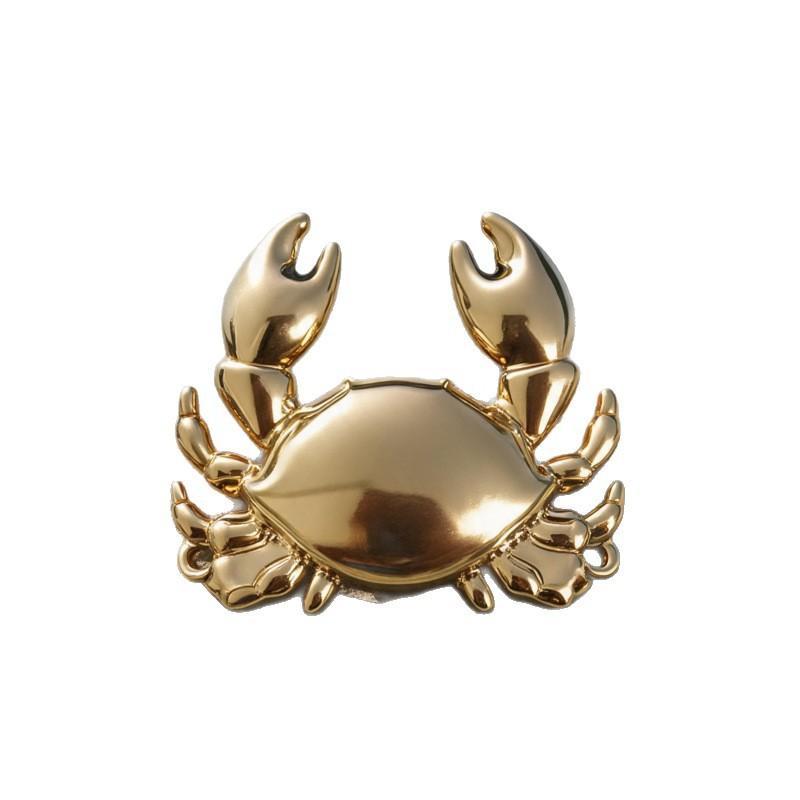 Retro Ocean Crab Animal Metal Brooch Fashion Shaped Lapel Pin 1Pcs Durable Decor for Daily Wear Party Costume Friend Gift