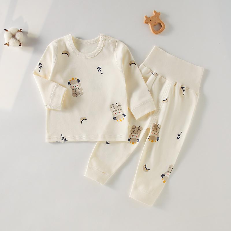 Baby Cotton Grade A Two Piece Pajamas Children Autumn Underwear Set Infant Home Wear Sleepwear