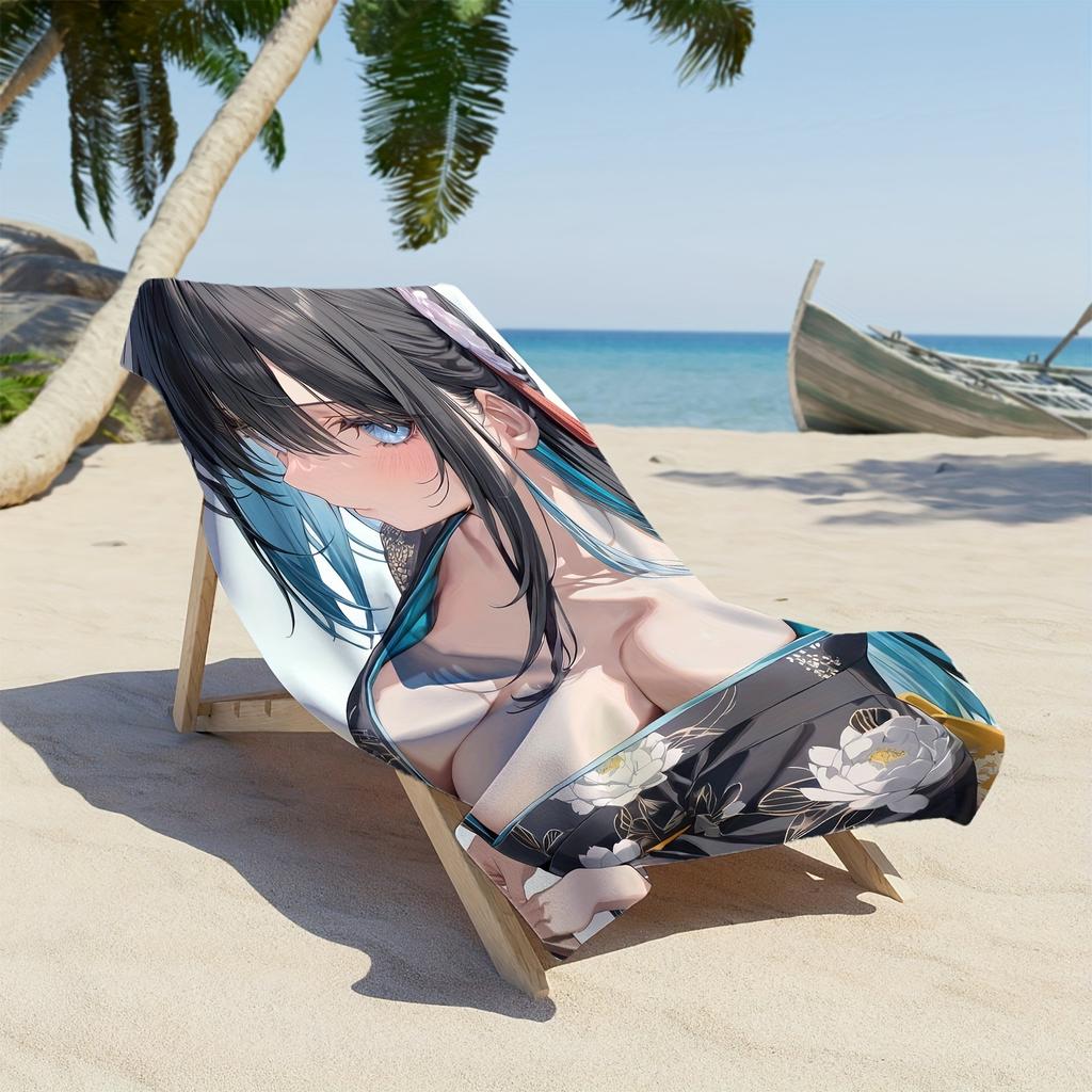 Elegant Anime Kimono Bath Towel - Soft, Super Absorbent & Unique Design for Everyday Use & Perfect Gift for Anime Enthusiasts