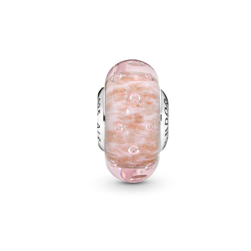Pandora Pink Glitter Murano Glass Pendant Pendant for Women 791670