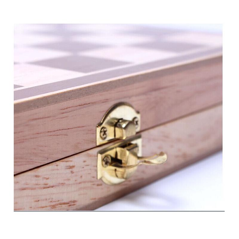 Wooden Inlaid Folding Chess Set (30x30 cm)