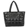 Nylon Waterproof Big Grid Soft High Capacity Shoulder Bag for Women 2025 Hit Winter Short Handle Padded Handbags Black