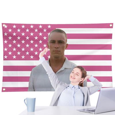 150x90cm Drew Pink Amerika Flagge Starkey Wandteppich Lustiges Banner Mit Vier Ösen Für College-Wohnheimzimmer Jungs Man Cave Schlafzimmer