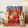 Soccer Star Red Designed Flannel blanket for bedroom, living room, sofa, and nap