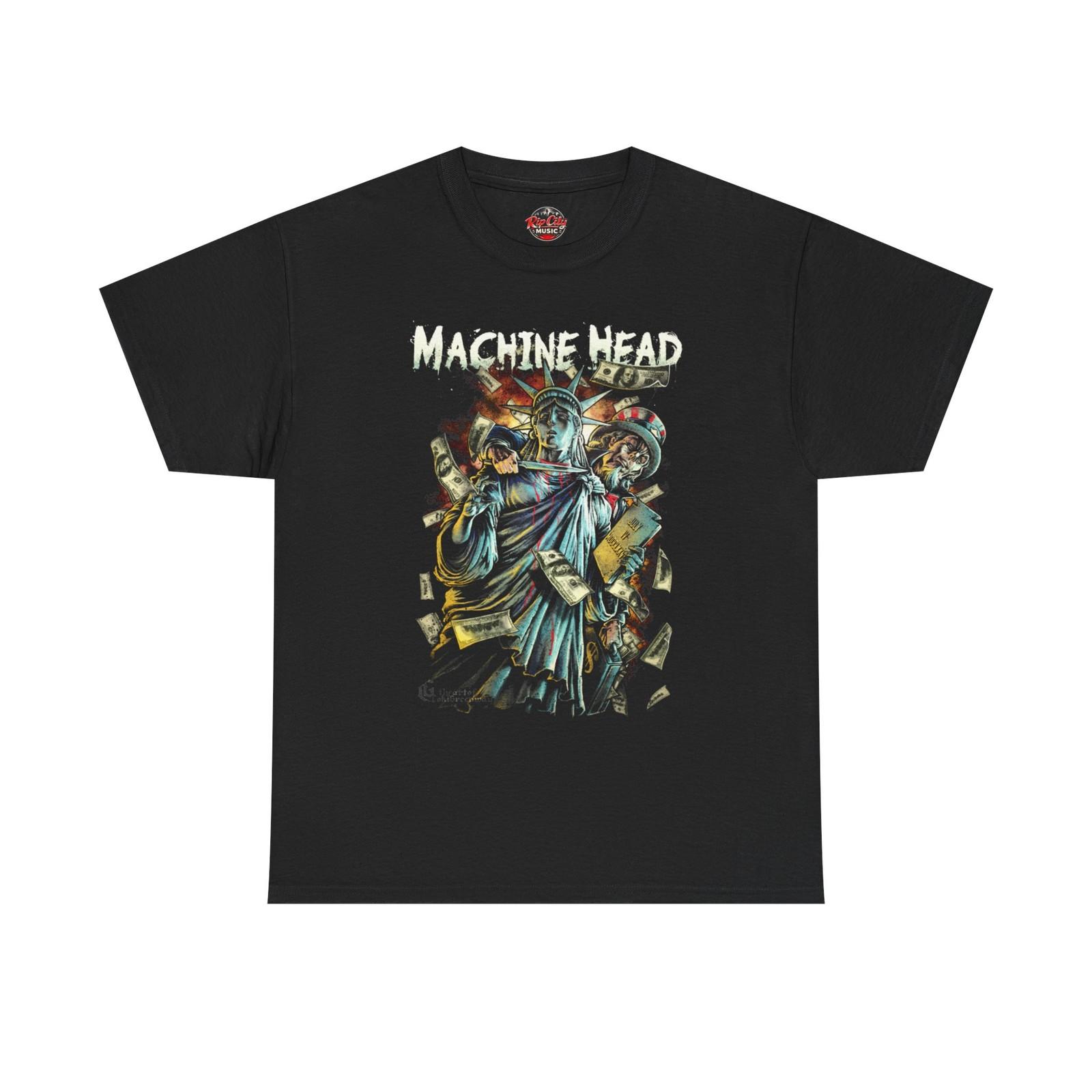 Machine Head Bloodstone & Diamonds Statue of Liberty Rock Band Unisex T-Shirt XXXL