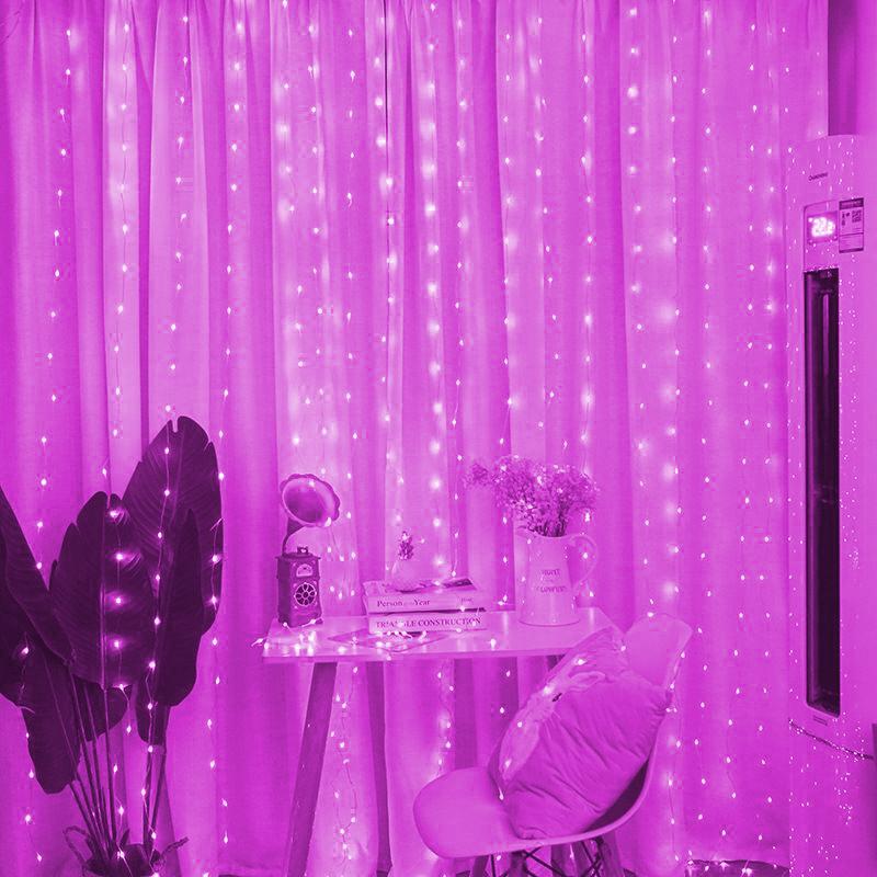 LED Garland Curtain Lights 8 Modes USB Remote Control Fairy Lights String Wedding Christmas Decor for Home Bedroom New Year Lamp