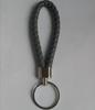 Woven Leather Cord Metal Keychain Pendant