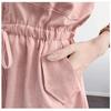 Damen Petite Schlankmachender Jumpsuit Set - Sommer Lockerer Sitz, Große Größen, Lässige Arbeitskleidung, Bauchbedeckend, Modisch.