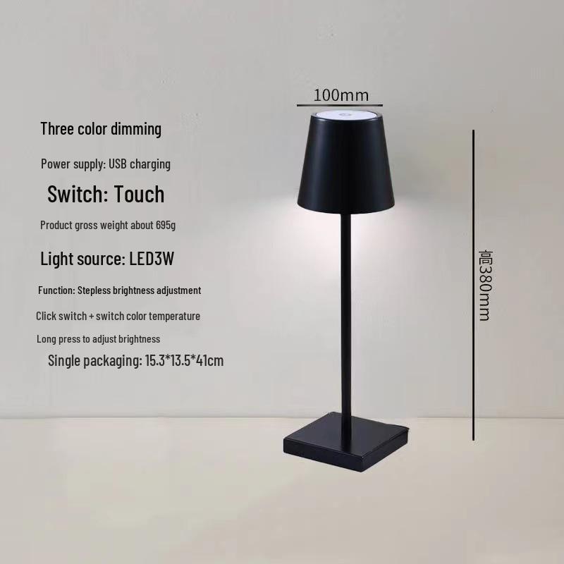 USB Rechargeable LED Table Lamp: Touch-Control Night Light for Outdoor & Indoor Atmosphere