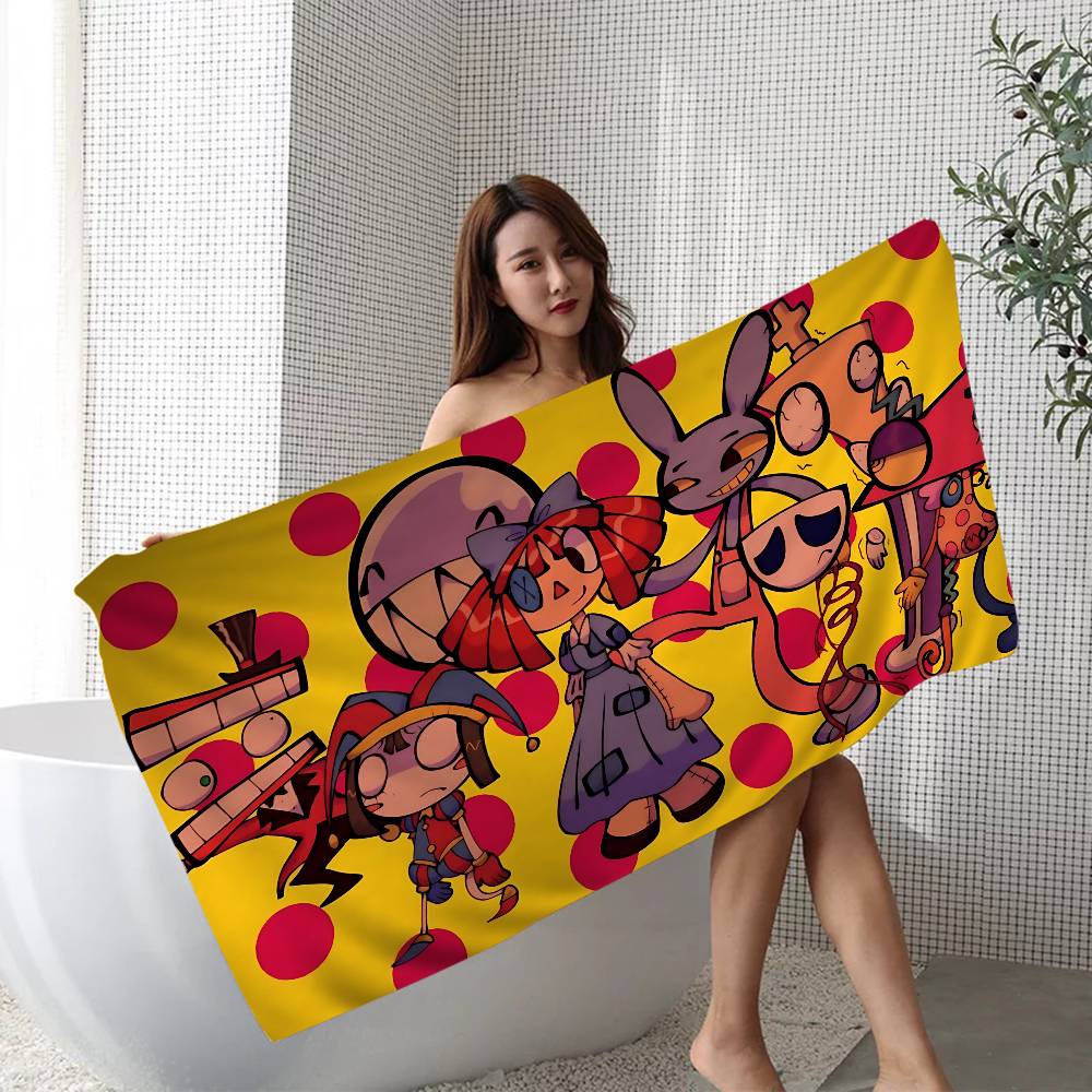 Popular Animated The A-Amazing D-Digital C-Circus Beach Towel Colorful Bath Towels For Girl Microfiber Quick Dry Custom Sand