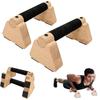 1 Pair Solid Wood Bracket Parallettes Bars Multipurpose Push-up Stand Wooden Push Up Bar  Gymnastics
