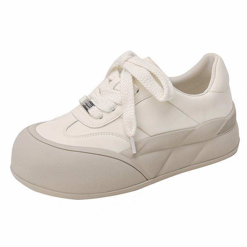 

New small big head muffin platform white shoes women s spring and summer new casual versatile height-increasing bread shoes 39