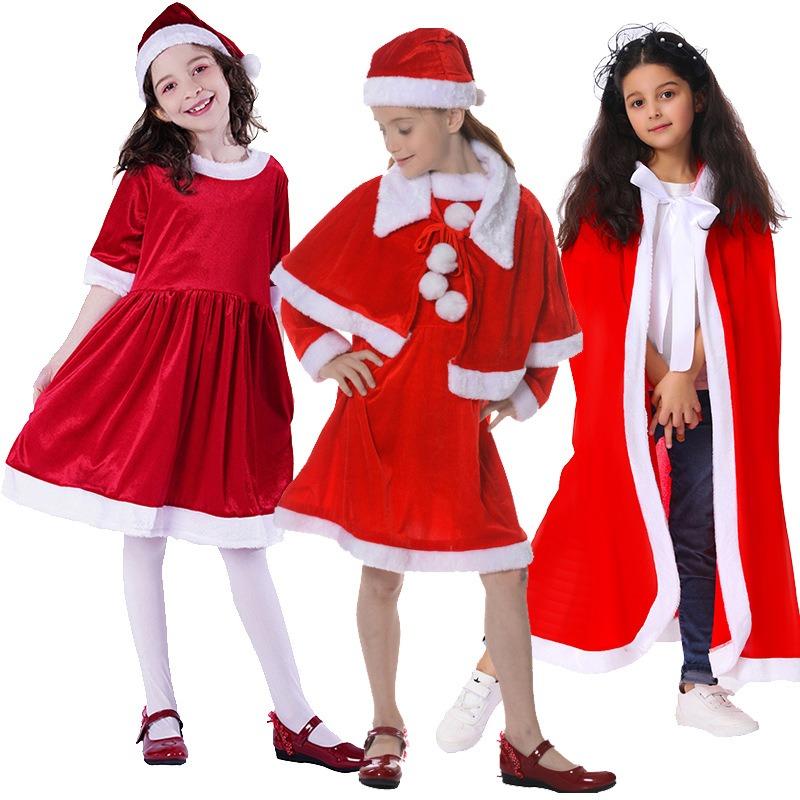 Little girl kids christmas dress stage dress masquerade party costume costume party