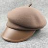 Autumn and winter wool hat female retro ins painter hat showing face small cap equestrian hat small fragrance