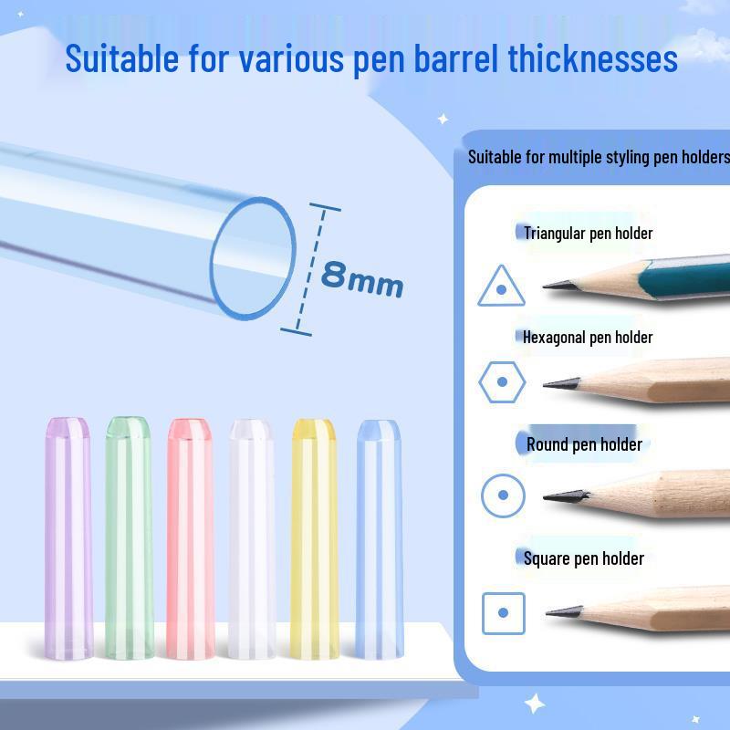 

50 штук колпачков для карандашей: Необходимые накладки для карандашей для первоклассников