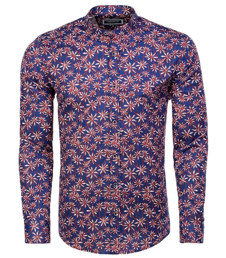 

Рубашка мужская с цветочным принтом Chemise 8458 blue