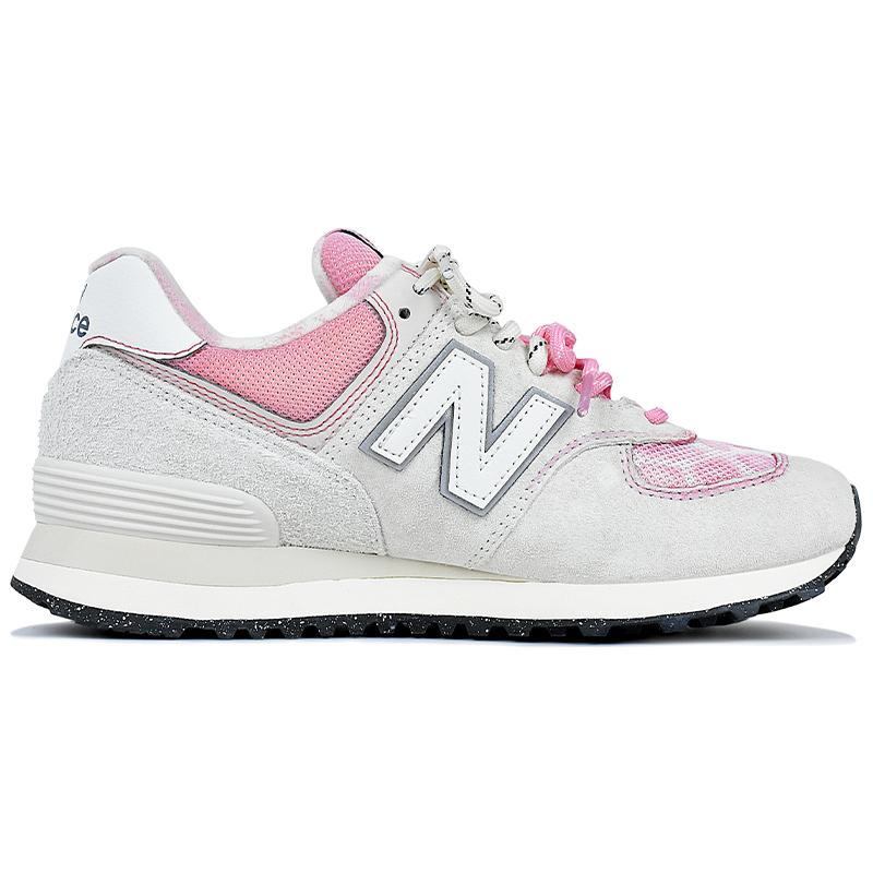 New Balance NB 574 Abrasion Resistant Low top Running Shoes Unisex Pink White U574LS2(Team679-)