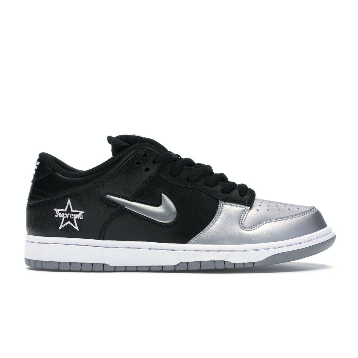 

Кросівки Nike Supreme x Dunk SB Low QS Metallic Silver унісекс чорні CK3480-001 41