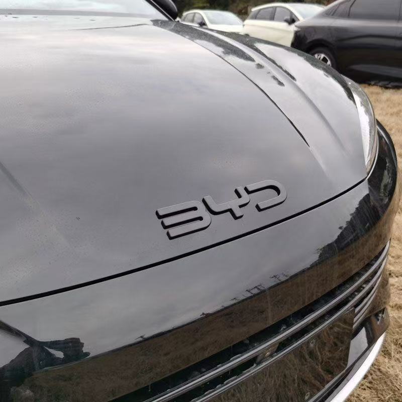 For BYD Song Plus DMI Black Front Emblem Modification Black Warrior Car Badge Covering Styles Logo Rear Vehicle Logo Sticker