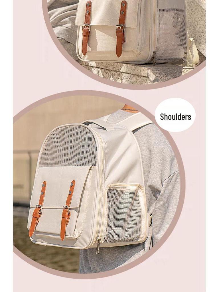 Foldable Transparent Cat Backpack - Portable Double Shoulder Outdoor Carrier